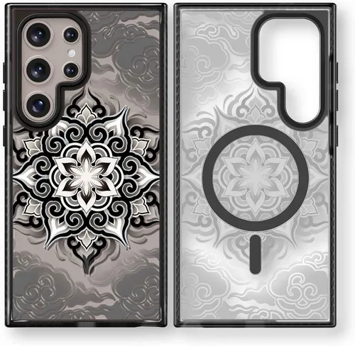 Miniatura 23 de Rosarnnah Funda compatible con Samsung Galaxy S24 Ultra, bonita estética, a la moda, divertida funda con estampado de gatito y gato, duradera a