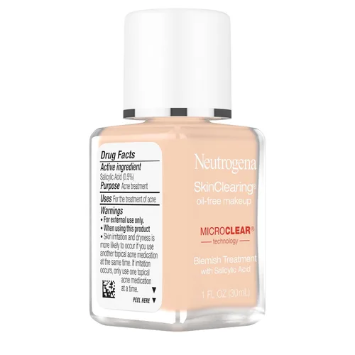 Miniatura 7 de Neutrogena SkinClearing - Base líquida sin aceite para combatir el acné y las imperfecciones, con medicamento para el acné de ácido salicílico al 40
