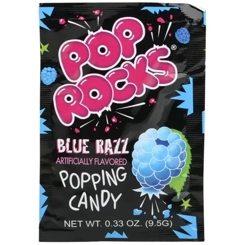 Miniatura 3 de Pop Rocks Blue Razzberries (paquete de 24) – Caramelos picantes con sabor afrutado – Perfecto para fiestas, cuencos de dulces, regalos y aperitivos