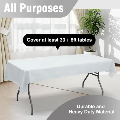 Miniatura 229 de Rollo de plástico para cubierta de mesa color verde manzana, 40 pulgadas x 100 pies, rollo de plástico resistente para cubierta de mesa de banquetes