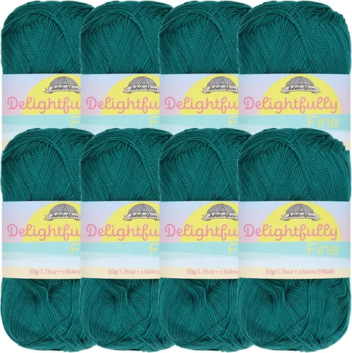 Miniatura 80 de JubileeYarn - Ovillo de hilo deliciosamente fino, 1.76 oz/madeja de rayón de bambú, color rosa polvo, 4 madejas