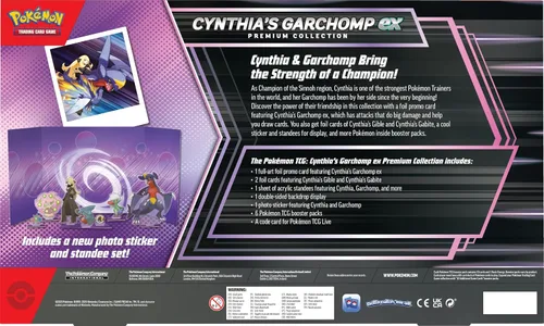 Miniatura 2 de Pokemon TCG: Colección premium de Cynthia’s Garchomp ex - 6 paquetes, pegatinas, promociones
