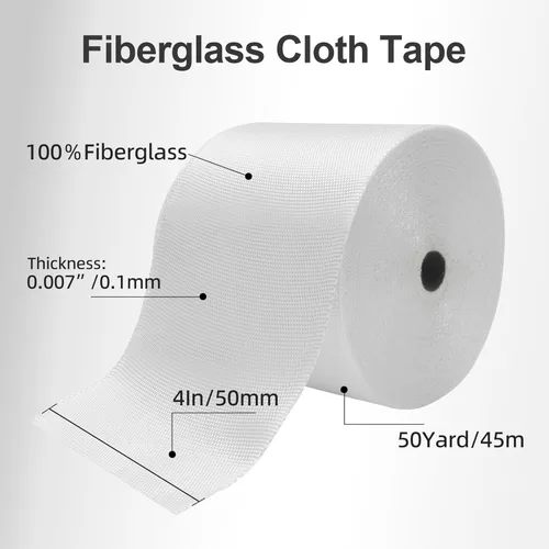 Miniatura 5 de NEZUIBAN Cinta de tela de fibra de vidrio, 6 onzas, 4 pulgadas de ancho por 50 yardas, Cinta de tejidos de fibra de vidrio tejida