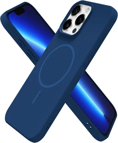 Miniatura 147 de oakxco Funda de silicona Mag Safe para iPhone 17 Pro Max, funda magnética delgada y fina compatible con carga inalámbrica MagSafe, bonita funda Negro