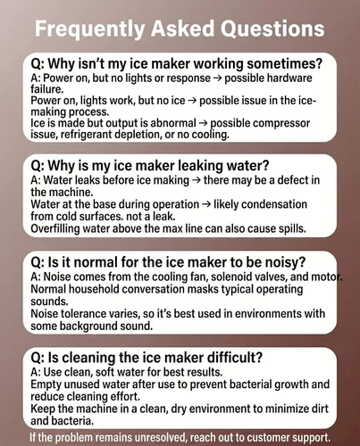 Miniatura 8 de Silonn Máquina de hielo para encimera de 44 libras/día, máquina de hielo con autolimpieza, máquina de hielo de acero inoxidable con 2 opciones