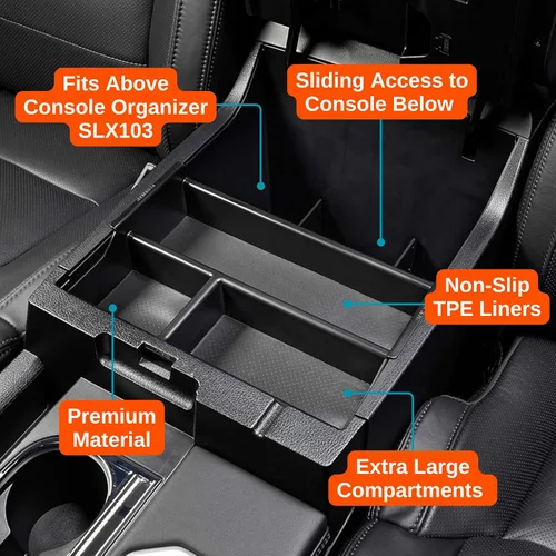 Miniatura 6 de Vehicle OCD - Divisor de consola central y organizador de bandejas para Toyota Tundra (2014-2021) - Fabricado en Estados Unidos