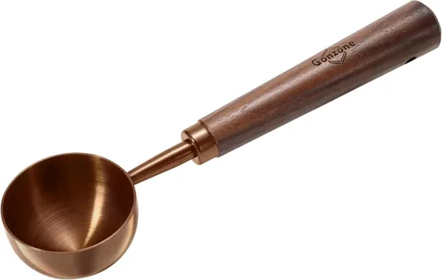 Miniatura 9 de Cuchara Medidora de Café Vintage - Acero Inoxidable 304, Cuchara de Café, Capacidad de 0.35 onzas, Mango de Nogal - Perfecta para Café, Té y Más