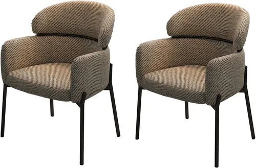 Miniatura 17 de Sillas de cocina de comedor con lino de algodón, juego de sillas de comedor con cojines, silla de sala de estar con almohadilla antideslizante
