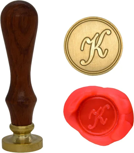 Miniatura 21 de Wax Seal Stamp Letter A-Z, Alphabet Initial Sealing Stamp for Christmas & Thanksgiving Cards, Wedding Invitation W-S-2 (Letter A)