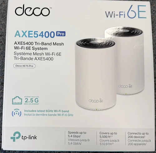 Miniatura 11 de TP-Link Deco XE75 Pro AXE5400 Sistema WiFi 6E en Malla Tribanda - Puerto WAN/LAN de 2.5G, Cubre hasta 5500 Pies Cuadrados, Reemplaza al Router
