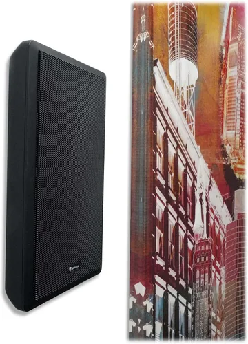 Miniatura 6 de Rockville RockSlim Par de altavoces negros de cine en casa de 5.25 pulgadas y 240 W, 8 ohmios, diseño delgado para montaje en pared, audio claro