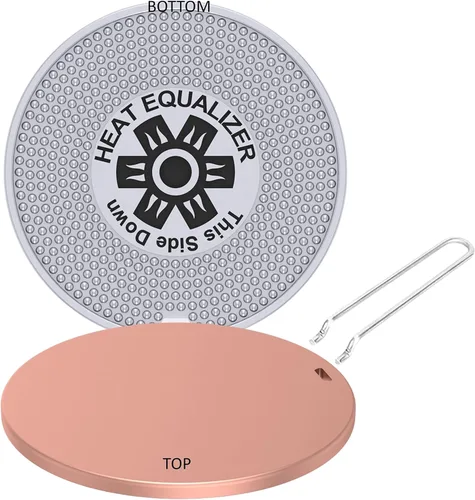 Miniatura 8 de Placa Difusora de Calor de 9.25 Pulgadas con Acabado Cerámico Negro – Aleación de Aluminio y Cobre para Estufas de Gas y Eléctricas - Cubierta