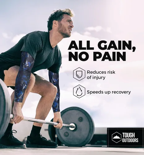 Miniatura 7 de Tough Outdoors Mangas deportivas de compresión para hombres y mujeres, para jóvenes, niños, baloncesto, tiro de fútbol, béisbol