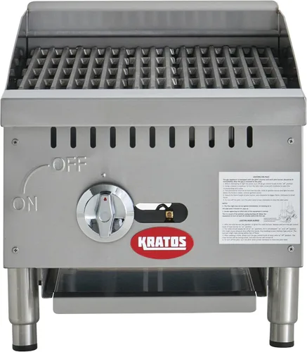 Miniatura 2 de Kratos Gama comercial, parrilla radiante de encimera de gas de 15 pulgadas de ancho, 37,000 BTU (29Y-178)