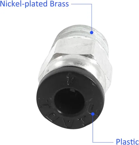 Miniatura 5 de M METERXITY Paquete de 5 unidades macho 1/8BSP de ajuste rápido – Adaptador de unión recto, accesorios de empuje para conectar, aplicar al sistema