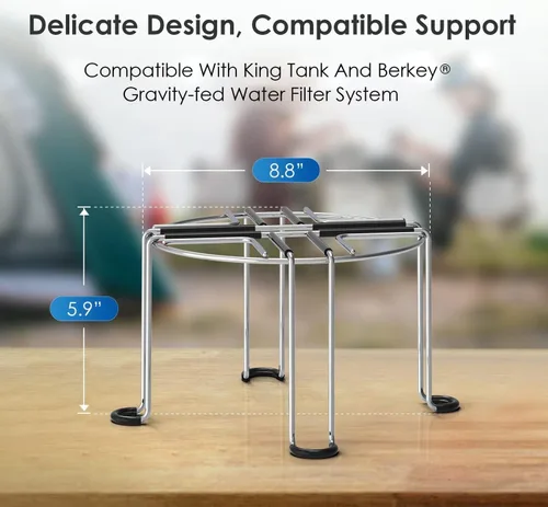 Miniatura 6 de Waterdrop Soporte de acero inoxidable para filtro de agua, con patas antideslizantes de goma, reemplazo para el sistema de filtro de agua Berkey®