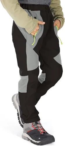 Pantalones de esquí de nieve para niños, senderismo, niños, niñas, impermeables, resistentes al viento, forro polar cálido y aislado