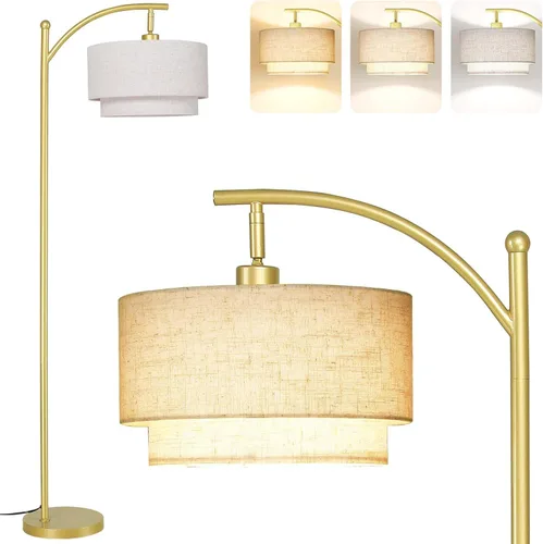 Miniatura 12 de Lámparas de pie SUNMORY para sala de estar con bombilla LED de 12W, lámpara de pie de arco con 3 temperaturas de color, lámparas de pie modernas