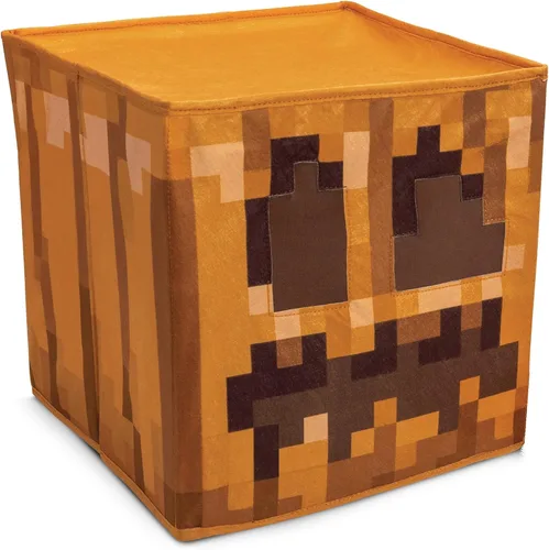 Disguise Máscara de cabeza de bloque de Minecraft, accesorios oficiales del disfraz de Minecraft, máscara de disfraz de tamaño único Jack O'Lantern