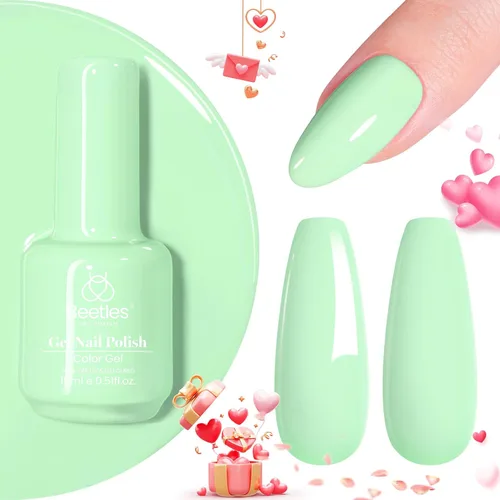 Miniatura 253 de Beetles - Esmalte de uñas de gel marrón – 0.5 onzas líquidas de esmalte de gel marrón oscuro, lámpara LED UV para uñas, regalo de manicura para I