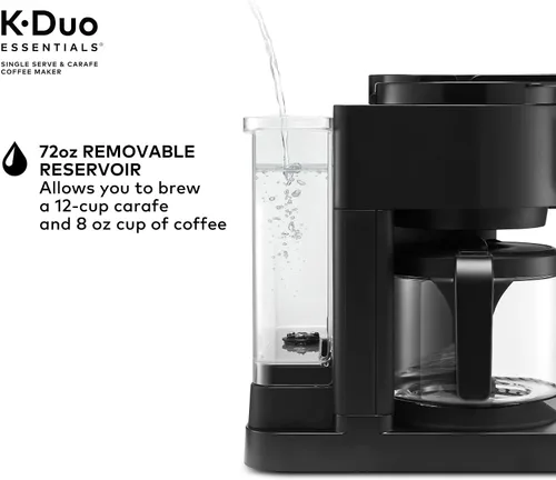 Miniatura 7 de Cafetera Kcup de una sola porción caliente y helada con jarra de 12 tazas, depósito de agua de 72 onzas, preparación sobre hielo, preparación