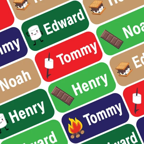 Miniatura 12 de Etiquetas de Nombre Personalizadas para Niños – 60 Etiquetas Impermeables de Pelar y Pegar para Ropa, Cajas de Almuerzo, Botellas de Agua, Bolsas