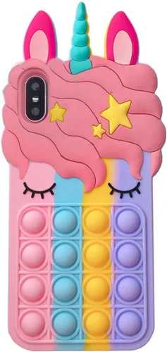 Miniatura 24 de Pop Case para iPhone 12/12 Pro, Funda de silicona con burbujas de gato negro afortunado de dibujos animados, brillo, estrellas, burbujas de arena