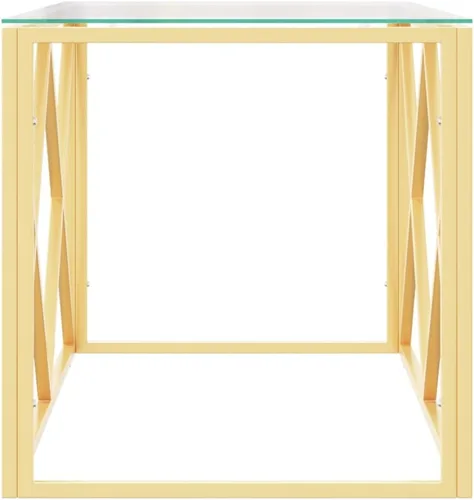 Miniatura 5 de Coffee Table mesa de Centro para salaCoffee Table 43.3"x17.7"x17.7" Stainless Steel and GlassSuitable for bedrooms, Living Rooms, and Dining Rooms