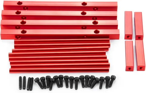 Miniatura 6 de RCHUBAM Ruedas de aleación de aluminio Estante de almacenamiento de neumáticos para 1/18 TRX4M Defender 1/24 Axial SCX24 RC Car (rojo)