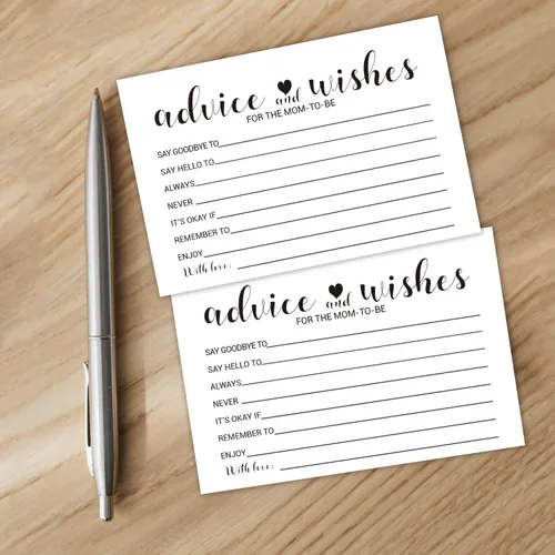 Miniatura 3 de KRUCVOJO 50 tarjetas de consejos y deseos para los futuros padres - Tarjetas de consejos para nuevos padres para actividades de juegos de baby