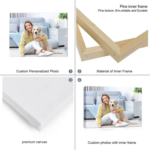 Miniatura 4 de Impresiones en lienzo personalizadas. Convierte las fotos en un impresionante arte de pared enmarcado, perfecto para decoración del hogar, regalos.