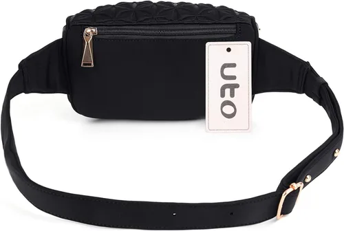 Miniatura 5 de UTO Riñonera convertible para mujer, bolsa de pecho convertible en relieve, a la moda, ligera, para viaje