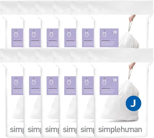 Miniatura 22 de simplehuman Forro para bote de basura de ajuste personalizado, 45 litros/12 galones, 20 unidades (paquete de 2)