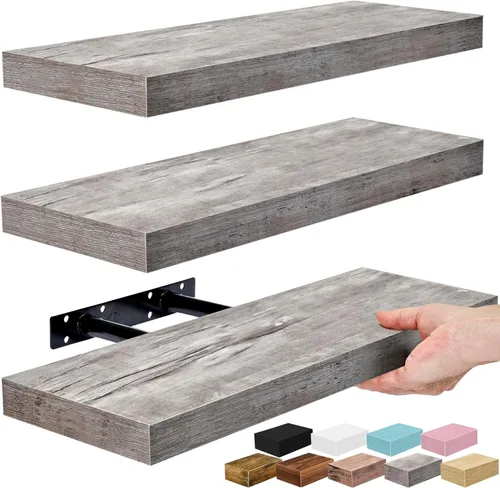 Miniatura 40 de Sorbus Estantes flotantes para pared, estante flotante de 16 pulgadas para cocina, dormitorio, sala de estar, baño, hogar y decoración de pared