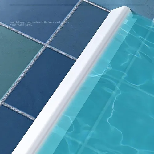 Miniatura 5 de Barrera de agua para puerta de ducha de goma de silicona, tira de retención de agua con cinta de calafatear, barrera de agua para piso de habitación
