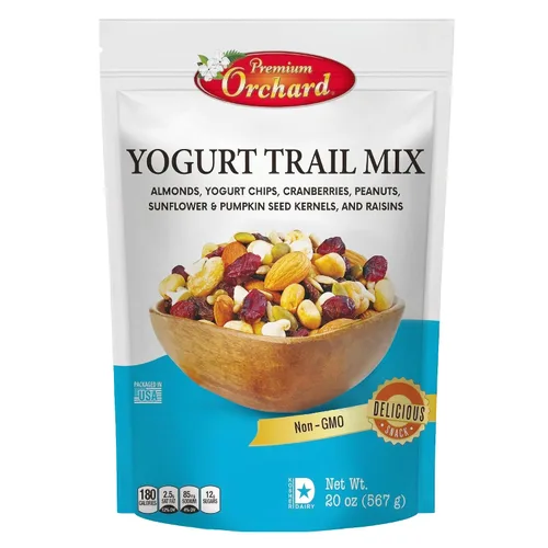 MEZCLA DE FRUTOS SECOS CON YOGURT DE PREMIUM ORCHARD - Mezcla de semillas, yogur, frutas y frutos secos - Mezcla a granel de frutos secos mixtos y