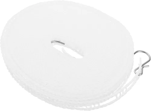 Miniatura 8 de uxcell Tendedero portátil, de nailon de 9.84 pies, resistente al viento, antideslizante, cuerda de lavado para patio, viajes al aire libre, camping