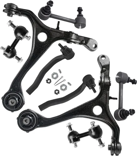 Miniatura 299 de Detroit Axle - Kit de brazos de control de extremo delantero de 8 piezas para Dodge Dakota 00-04, Durango 00-03, 4 brazos de control superior e