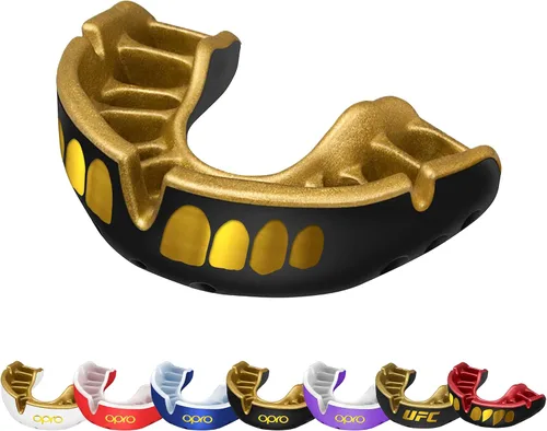 Miniatura 18 de OPRO Protector bucal Gold Level - Protector bucal moldeable con ajuste cómodo de primera calidad y protección multicapa para boxeo, artes marciales