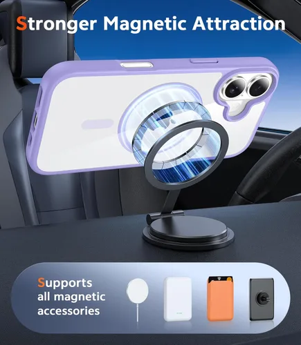 Miniatura 1006 de FNTCASE Funda para iPhone 13 Pro-Max: Fundas magnéticas transparentes compatibles con Magsafe Slim anti amarillamiento protección contra caídas