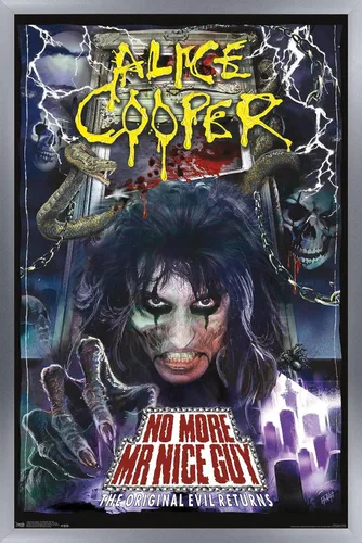 Miniatura 8 de Trends International Alice Cooper - Póster de pared No More Mr. Nice Guy, 14.725 x 22.375 pulgadas, versión enmarcada de madera de granero