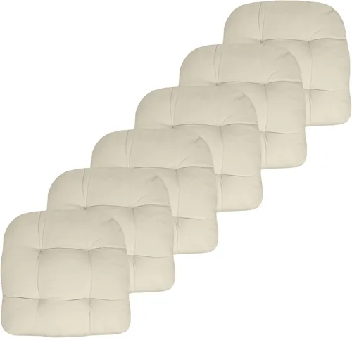 Miniatura 36 de Sweet Home Collection - Cojines para silla de patio al aire libre, cojines prémium con relleno grueso y cómodo de fibra, con tul, 19 x 19 pulgadas