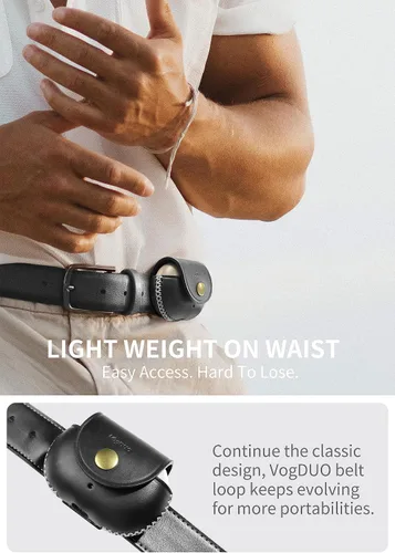 Miniatura 4 de VogDUO Funda de cuero genuino para Beats Studio Buds Holder Funda completa con trabilla para cinturón, protección suave compatible con Beats Studio