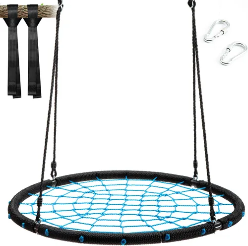 Miniatura 10 de Flying Saucer - Columpio para árbol de 330 libras de capacidad, seguro y duradero, árbol colgante para niños y adultos, jardín al aire libre (azul)