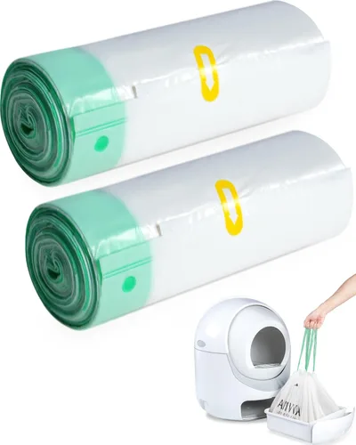 ANWA 40 forros para caja de arena para gatos automáticos para caja de arena y caja de arena robot 4/5, resistente, extra grueso Blanco
