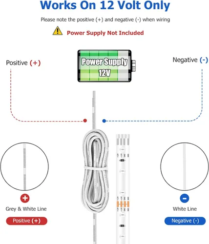 Miniatura 7 de Tira de luz LED verde de 24 pulgadas para automóvil, 12 V, para automóvil, motocicleta, camión, barco marino, en el interior, paquete de 4