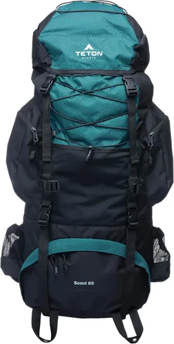 Miniatura 17 de Teton - Mochila con marco interno Scout de 55L para senderismo, camping, mochilero, viajes, cubierta de lluvia incluida, Huckleberry Arándano