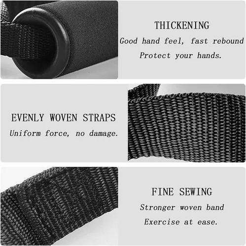 Miniatura 3 de Juego de 4 bandas de resistencia para ejercicio, bandas de entrenamiento con asas, bandas de resistencia para entrenamiento en casa, para hombres