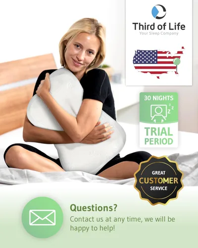 Miniatura 7 de Third of Life Almohada de viaje con espuma viscoelástica de carbón activado Almohada cervical para aliviar el dolor de cuello para personas que