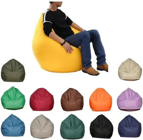 Miniatura 4 de Koolouispoper Lazy BeanBag - Sillas individuales para sofá sin relleno, color sólido, impermeable, Oxford, puf, puff puff para sofá tatami